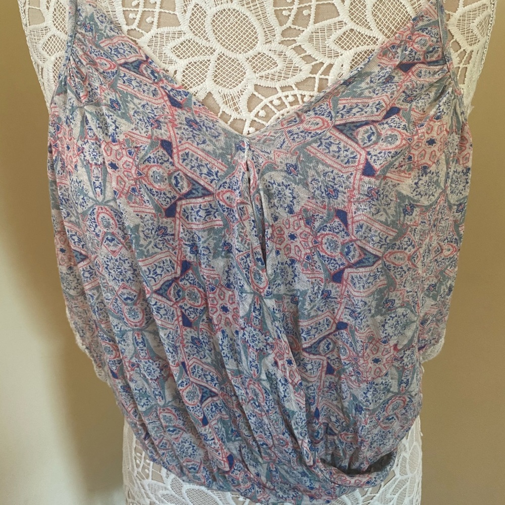 Free people patterned flowy tank top